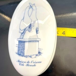 Limoge France Maison de Poiseau Cote Picarde white porcelain.